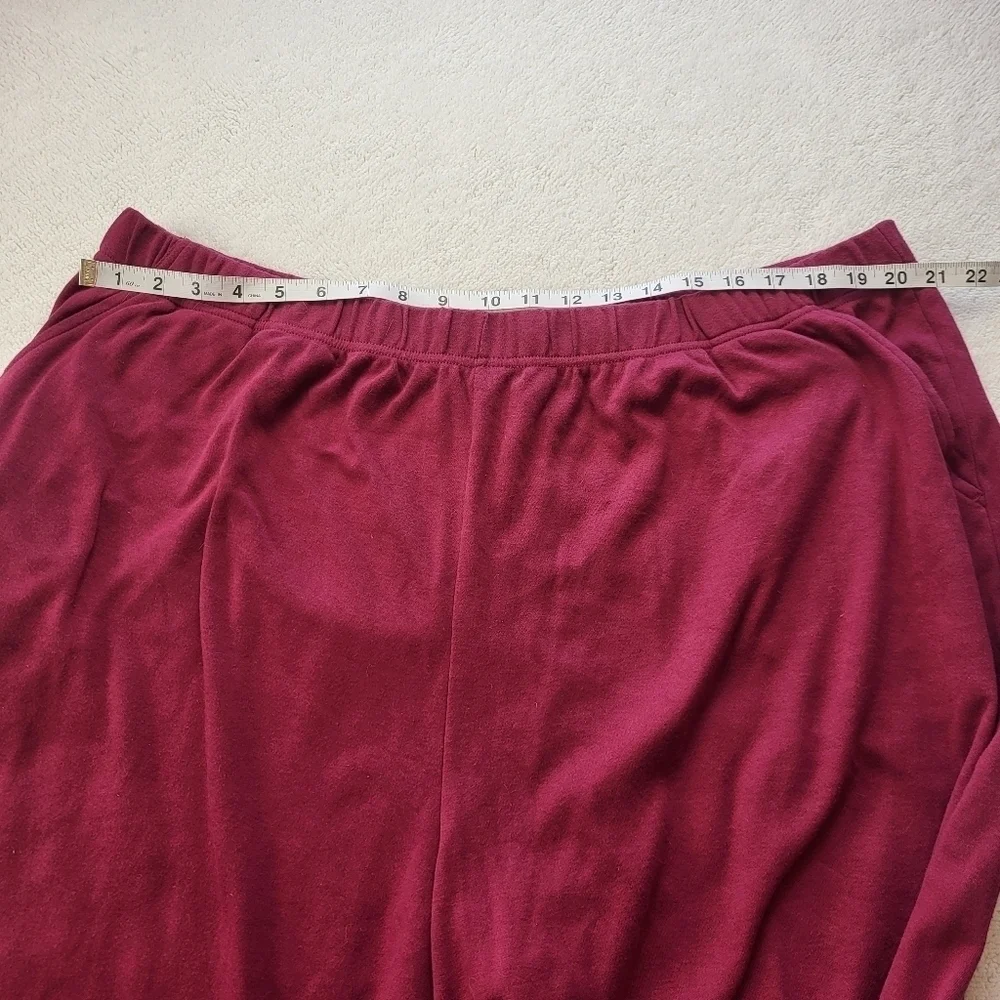 Woman Within Purple Workout Pants for Gym Or Leisure Women's Size 3X
